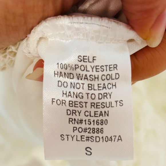 Anthropologie STORIA White Lace Learn to Love Bridal Party Rehearsal SZ Small - Picture 12 of 12